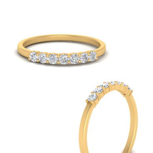 0.20 Carat Shared Prong 7 Stone Diamond Ring