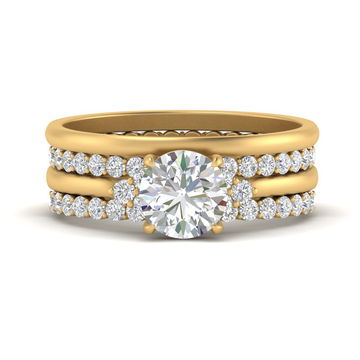 Cathedral Multi Stack Diamond Band Ring