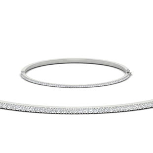 Elegant Round Diamond Bangle Bracelet