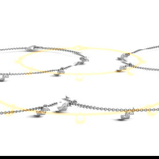 Diamond Station Chain Bracelet