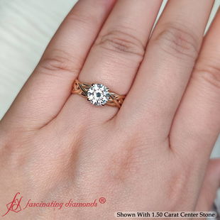 1.50 Ct. Round Cut Lab Diamond Solitaire Engagement Ring