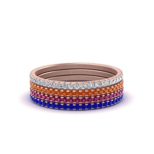 Layered Sapphire Stacking Rings