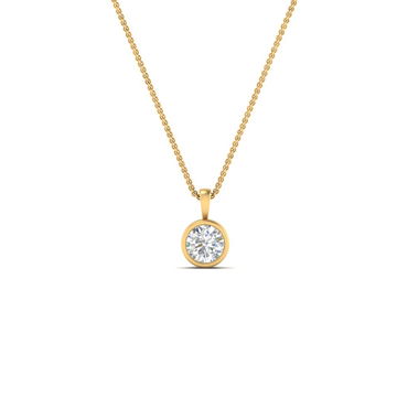 0.25 Ct. Round Diamond Bezel Solitaire Pendant