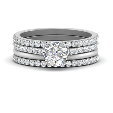 Diamond Ring With Multi Stack Band