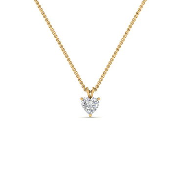 0.25 Ct. Heart Solitaire 3 Prong Pendant
