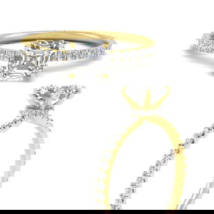 Asscher Cut 3.50 Carat Lab Diamond Eternity Wedding Ring