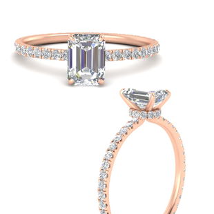 Emerald Cut 2.50 Ct. Lab Diamond Halo Wedding Ring