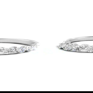 Common Prong Elongated Wedding Ring