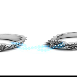 Gemstone Twist Wedding Band