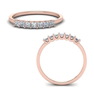 0.25 Ct. Princess Cut 7 Stone Anniversary Wedding Band