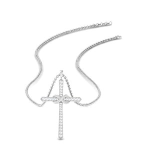 Infinity Symbol Diamond Cross Pendant