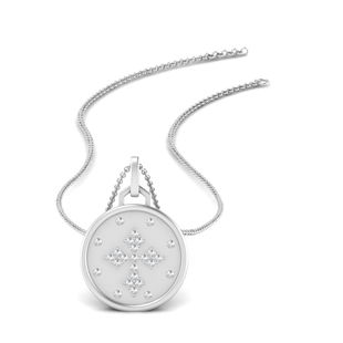 Disc Diamond Cross Pendant
