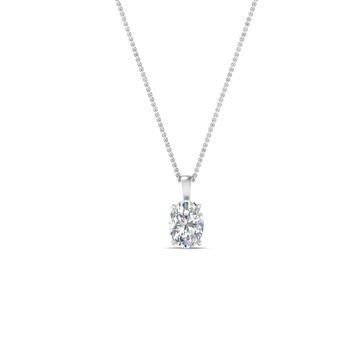 0.25 Carat Oval Diamond Solitaire Pendant
