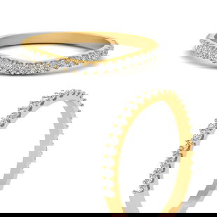 Contour U Prong Setting Wedding Band
