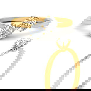 Simple 2 Stone Diamond Ring