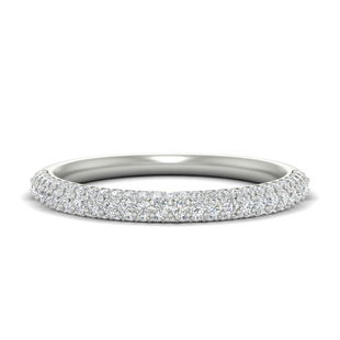 Cloud Pave Dome Wedding Band