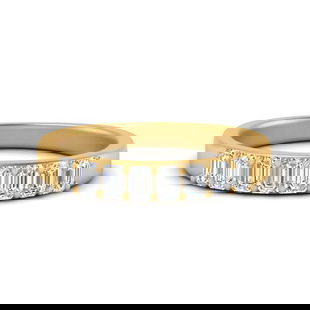 Emerald Cut 8 Stone Diamond Band