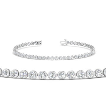 2.70 Ct. Diamond Bezel Set Tennis Bracelet