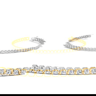 2.70 Ct. Asscher Diamond Bezel Tennis Bracelet