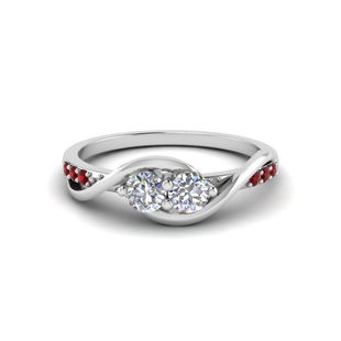 2 Stone Round Diamond Rings