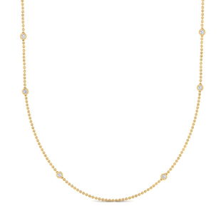 Bezel Set Station Women Necklace