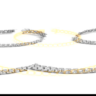 4 Ct. Emerald Cut Bezel Tennis Diamond Bracelet
