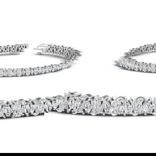 7 Carat Pear Cut Diamond Tennis Bracelet