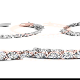 10 Ct. Oval Diamond Basket Tennis Bracelet