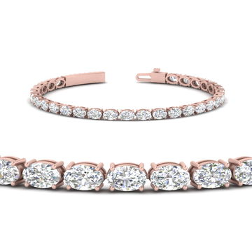 10 Ct. Oval Diamond Basket Tennis Bracelet