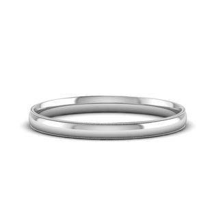 Simple Milgrain Edge Stack Wedding Band