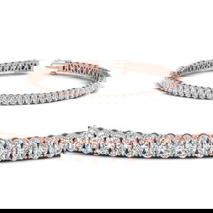 6 Carat Oval Shape Diamond Tennis Bracelet