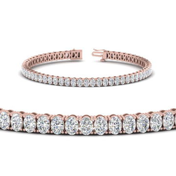 6 Carat Oval Shape Diamond Tennis Bracelet