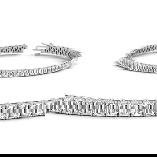 6 Carat Emerald Cut Diamond Tennis Bracelet