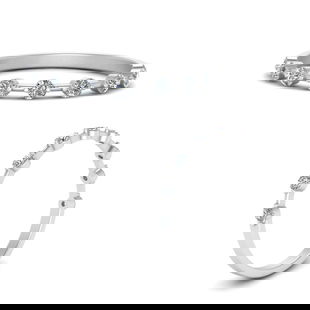 Thin Spaced Out Stack Wedding Band