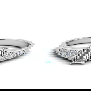 Graduated Pave Accent Diamond Ring