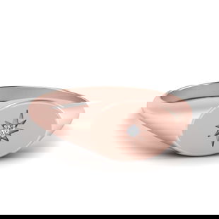 Oval Starburst Signet Ring