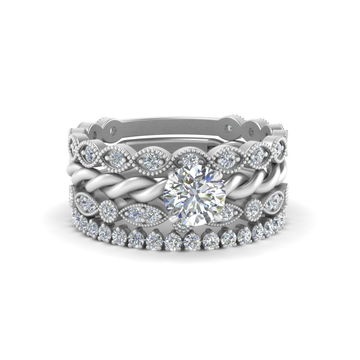 Rope Style Stacking Ring Bands