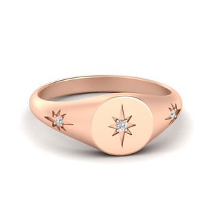 Vintage Starburst Signet Ring