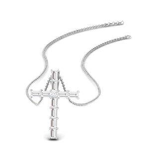 Baguette Diamond Cross Pendant