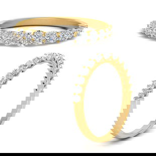 Shared Prong Graduated Diamond Women Wedding Band