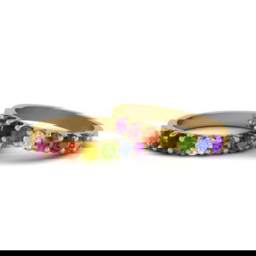 Lesbian Rainbow Wedding Band