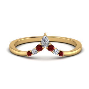 V Shaped Wedding Band