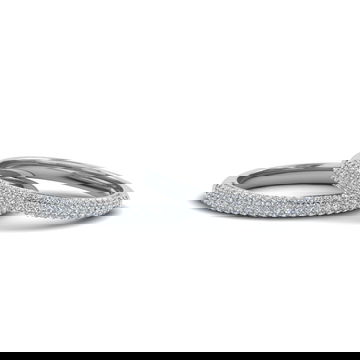 Micropave Diamond Band For Lesbian Couple