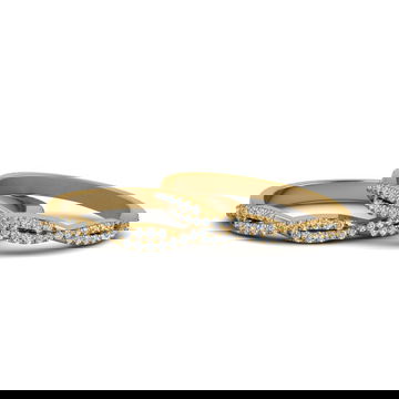 Pave Twisted Diamond Lesbian Band
