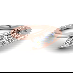 2 Stone Crossover Ring