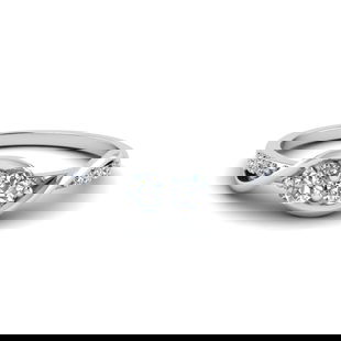 Two Stone Diamond Swirl Ring