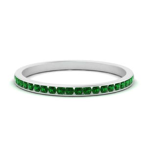 Gemstone Channel Set Anniversary Band