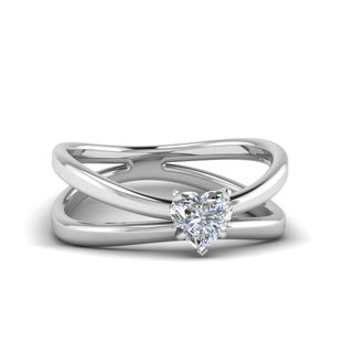 Reverse Split Shank Solitaire Ring