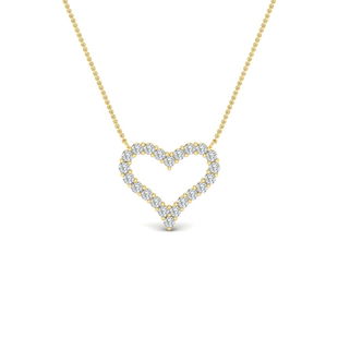 Open Heart Necklace Pendant