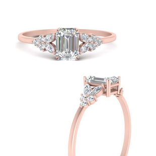 Marquise Accented Modern Engagement Ring